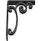 Ekena Millwork Avery Wrought Iron Bracket, (Triple center brace), Powder Coated Black 2"W x 5 1/2"D x 8"H BKTM02X05X08TAV - alternate 5